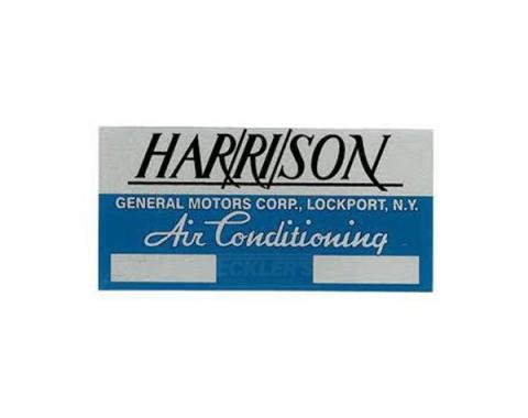 Nova and Chevy II Harrison Air Conditioner Evaporator Box Decal, 1962-1964