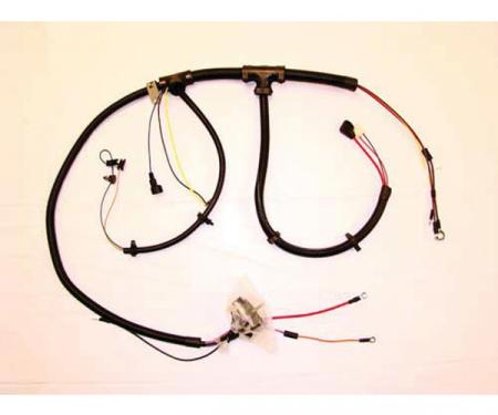 Nova Engine Wiring Harness, V8, With Warning Lights & Automatic Transmission, 1974