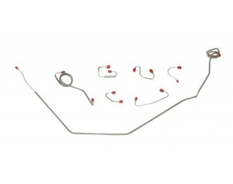 Nova Or Chevy II Disc Brake Conversion Line Set, Manual, Stainless Steel 1968