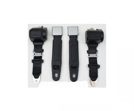 Nova 3-Point Seat Belt With Chrome Lift Buckle, Front Bench Seat, 1964-1975
