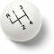 Nova Shift Knob, White, 5/16-18 Thread, 1962-1979