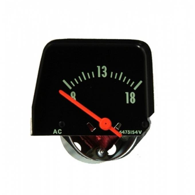 Chevy II Or Nova Console Volt Gauge, Black, 1968-1974