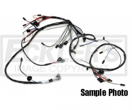 Nova Front Lighting Wiring Harness, V8, For Cars With Warning Lights And A/C, 1970