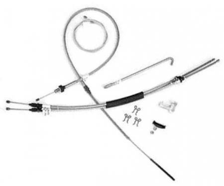 Nova Parking Brake Cable Set, Steel, 1975-1979