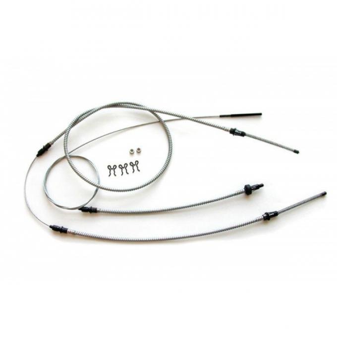 Nova Parking Brake Cable Set, Stainless Steel, 1962-1965