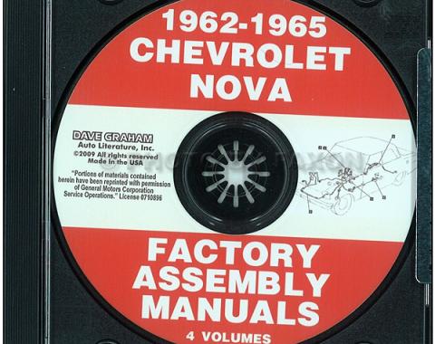 Chevy II Or Nova Factory Assembly Manual Sets, PDF CD-ROM 1962-1972