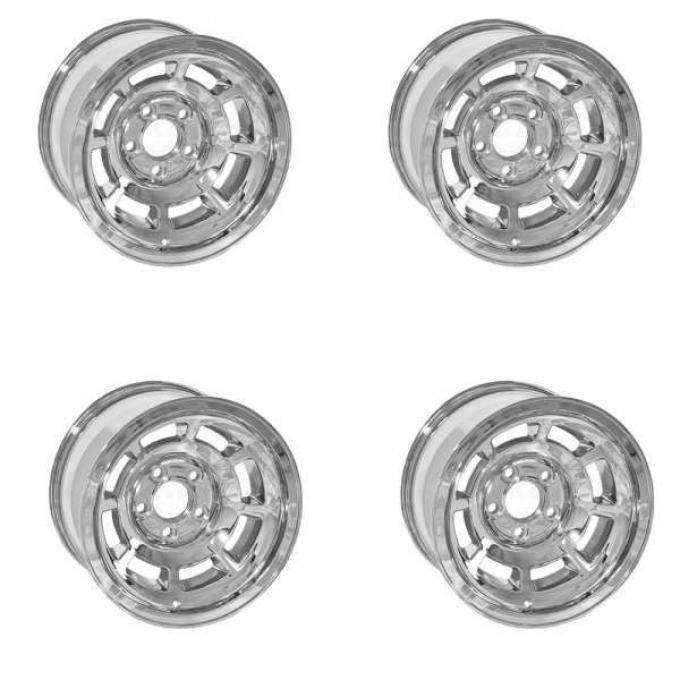 Corvette-Style Chrome Reproduction Aluminum Wheel Set, 1962-1979