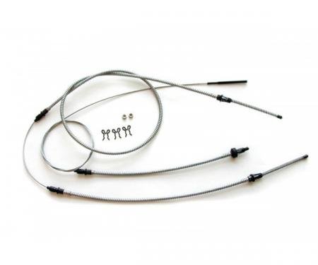 Nova Parking Brake Cable Set, Stainless Steel, 1962-1965