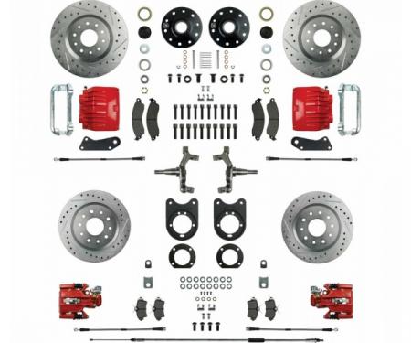 Nova - Big Brake Disc Brake Conversion, Four Wheel Kit, Drop Spindles, Staggered Shocks, 1969-1974