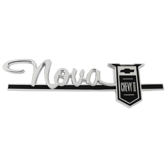 Trim Parts 63 Nova Rear Quarter and 64 Nova Front Fender Emblem, Pair 3022