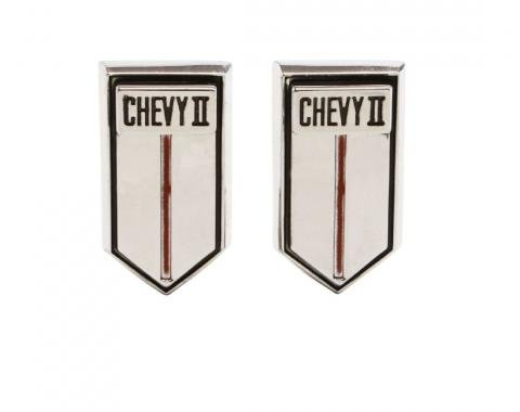 Trim Parts 66-67 Chevy II and Nova Door Panel Emblem, Chevy II, Pair 3041