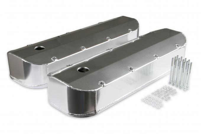 Mr. Gasket Fabricated Aluminum Valve Covers with Breather Holes, Long Bolt 6822G