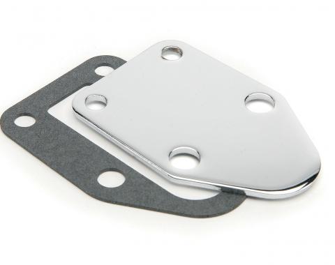Mr. Gasket Fuel Pump Block Off Plate -Chrome 1515