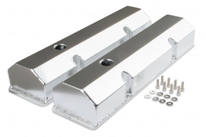 Mr. Gasket Fabricated Aluminum Valve Covers, Silver Finish 6817G