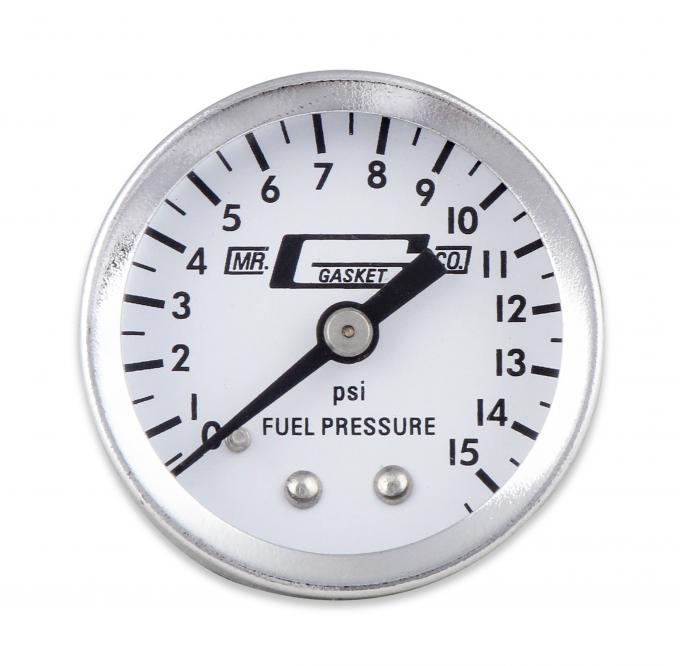 Mr. Gasket Fuel Pressure Gauge, 0-15 PSI, 1-1/2 Inch Diameter 1561