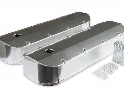 Mr. Gasket Fabricated Aluminum Valve Covers with Breather Holes, Long Bolt 6822G