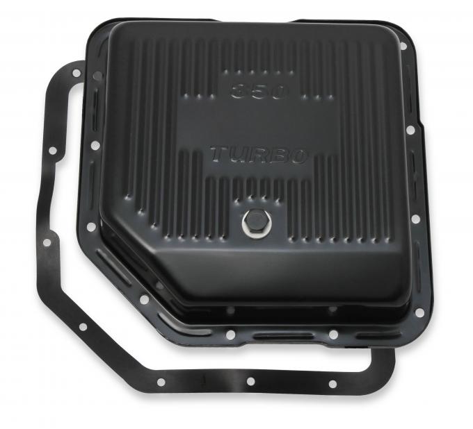 Mr. Gasket Transmission Oil Pan, Black Steel 9765BMRG