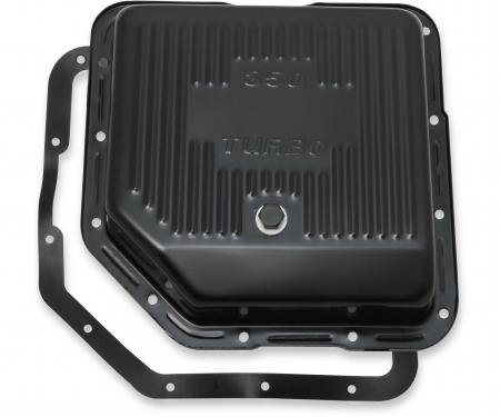 Mr. Gasket Transmission Oil Pan, Black Steel 9765BMRG