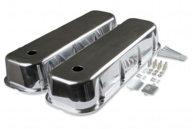 Mr. Gasket Cast Aluminum Tall Valve Covers, Polished 6858G