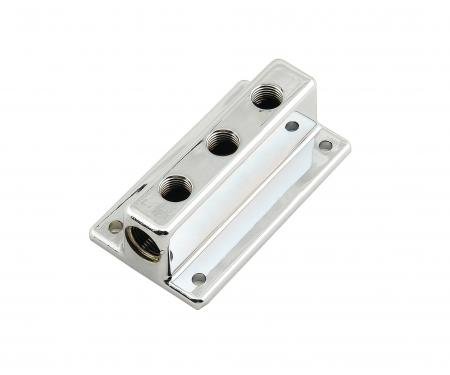 Mr. Gasket Tee Style Fuel Block with 3 Outlets 6151MRG