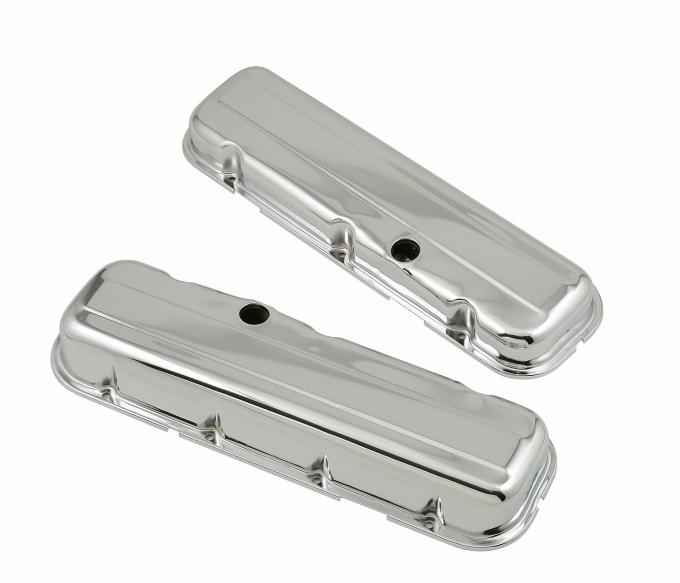Mr. Gasket Chrome Short-Style Valve Covers with Baffles 9803