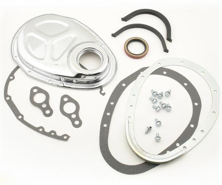 Mr. Gasket 2 Piece Quick Change Timing Cover, Chrome 1099