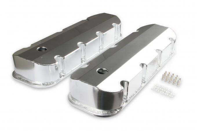 Mr. Gasket Fabricated Aluminum Valve Covers with Breather Holes, Short Bolt 6830G