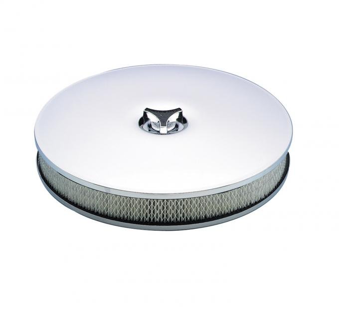 Mr. Gasket Air Cleaner, Low Mount, Chrome 4338