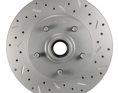 Leed Brakes Cross drilled and slotted front rotor for GM single piston cars 5514 RCDS