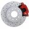 Leed Brakes Rear Disc Brake Kit with Drilled Rotors and Red Powder Coated Calipers RRC1002X