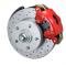 Leed Brakes Power Front Kit with Drilled Rotors and Red Powder Coated Calipers RFC1002-M1A1X
