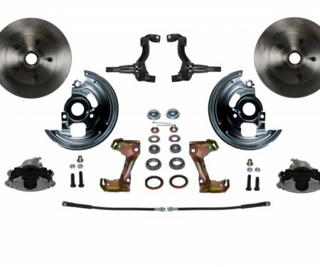 Leed Brakes 1962-1967 Chevrolet Chevy II Spindle Kit with Plain Rotors and Zinc Plated Calipers FC1006SM