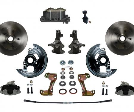 Leed Brakes Manual 2" Drop Spindle Kit with Plain Rotors and Zinc Plated Calipers FC1003-305