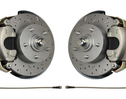 Leed Brakes Spindle Kit with Drilled Rotors and Zinc Plated Calipers FC1002SMX
