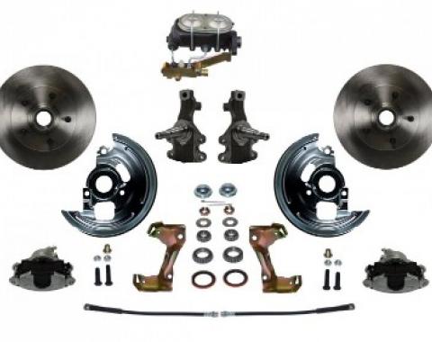 Leed Brakes Manual 2" Drop Spindle Kit with Plain Rotors and Zinc Plated Calipers FC1003-3A1