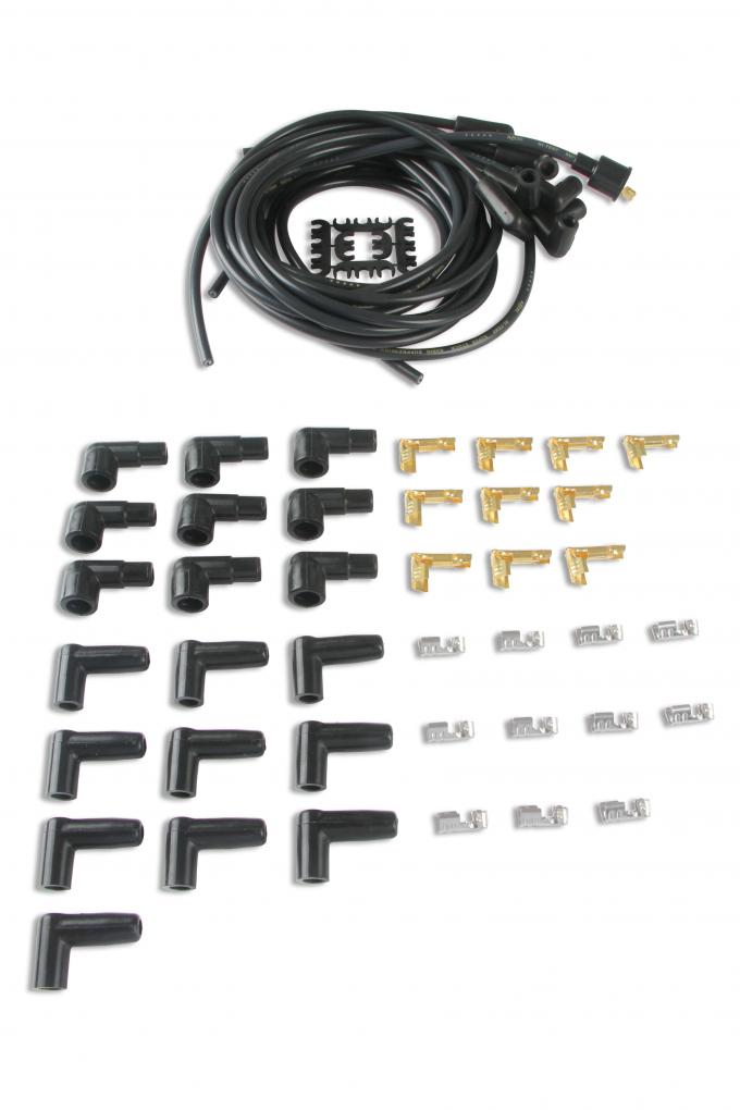 Accel Spark Plug Wire Set- 8mm, Black Wire with Black 90 Deg Boots 4041K