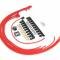 Accel Spark Plug Wire Set, 8mm, Universal, Red Wire with Red 90 Deg Boots 5041R