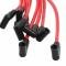 Accel SPARK PLUG WIRE SET, 90 DEG BOOTS, RED 5048R