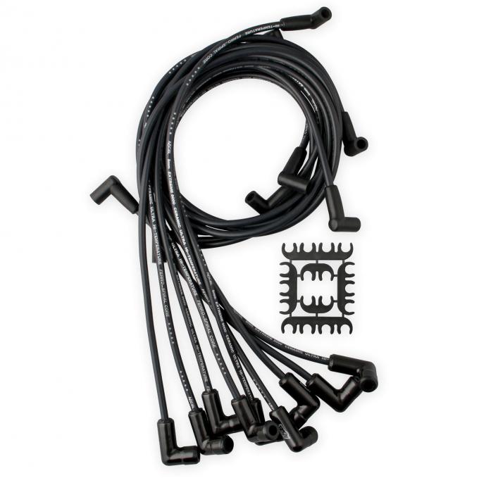 Accel Spark Plug Wire Set, Chevy Small Block with HEI 75-86 Wires Under Valve Cover-Black 9018CK