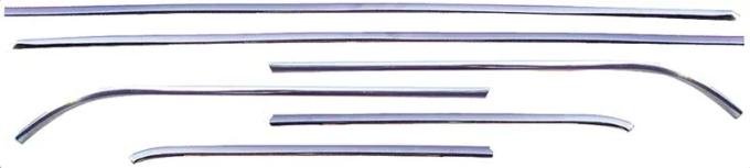 AMD Roof Drip Molding Set (6pcs), 68-72 Chevy II Nova 2DR Sedan (Post) K-R1629