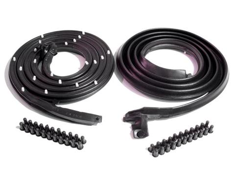Metro Moulded Parts 1962-1967 Chevrolet Chevy II Door Seals, with Clips and Molded Ends LM 20-N
