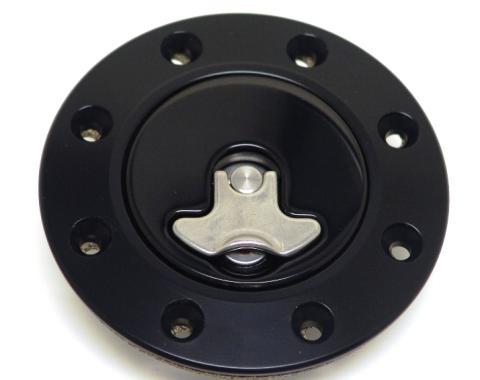 Ridetech Billet aluminum gas cap for 1962-1967 Nova, locking, anodized Black 81000040