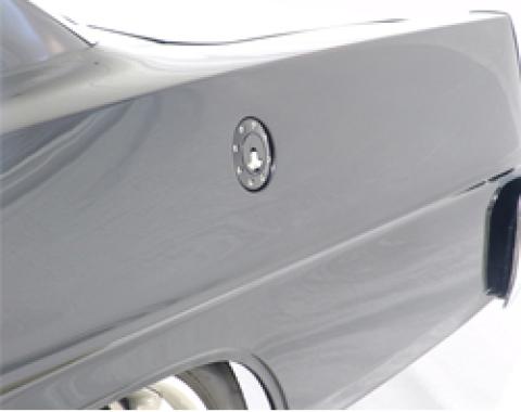 Ridetech Billet aluminum gas cap for 1962-1967 Nova, locking, anodized Silver 81000039
