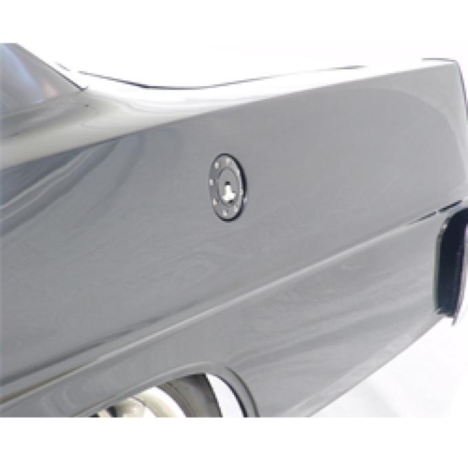 Ridetech Billet aluminum gas cap for 1962-1967 Nova, locking, anodized Silver 81000039