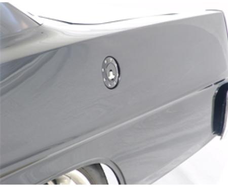 Ridetech Billet aluminum gas cap for 1962-1967 Nova, locking, anodized Silver 81000039
