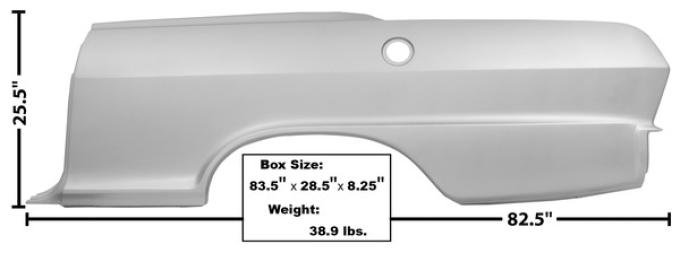 Dynacorn Full Quarter Panel LH 62-65 Weld-Thru Primer 1621BWT