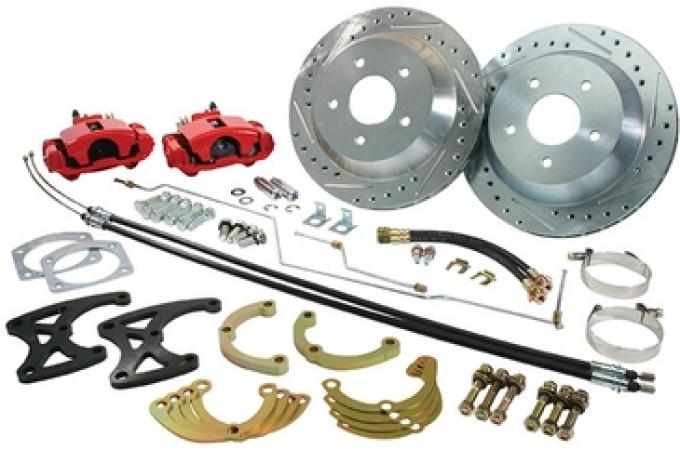 Classic Performance Rear Red Big Brake Kit (BOP) with Staggered Shocks 6869RWBK-P12-BOP-R