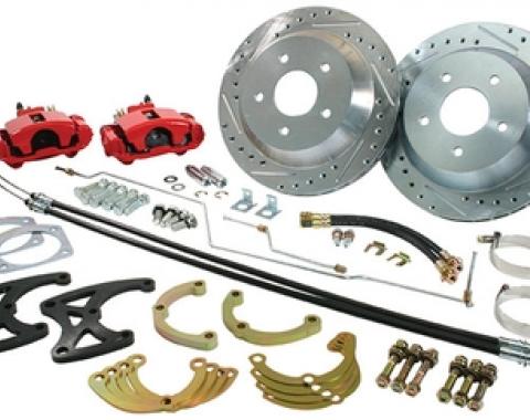 Classic Performance Rear Red Big Brake Kit (BOP) with Staggered Shocks 6869RWBK-P12-BOP-R