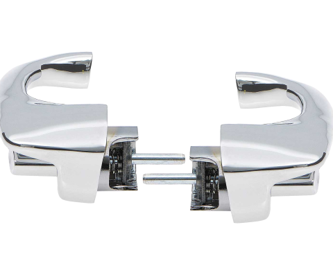 Redline Restomotive® 1966-1967 Chevrolet Chevy II 2 Door Left and Right Outer Door Handle with Push Button