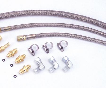 Flaming River FR1610, Power Steering Hose, GM-Style, Pressure Hose and Return Hose, Stainless Steel